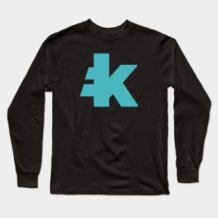 Kryll.io Cryptocurrency - Teal Logo Long Sleeve T-Shirt